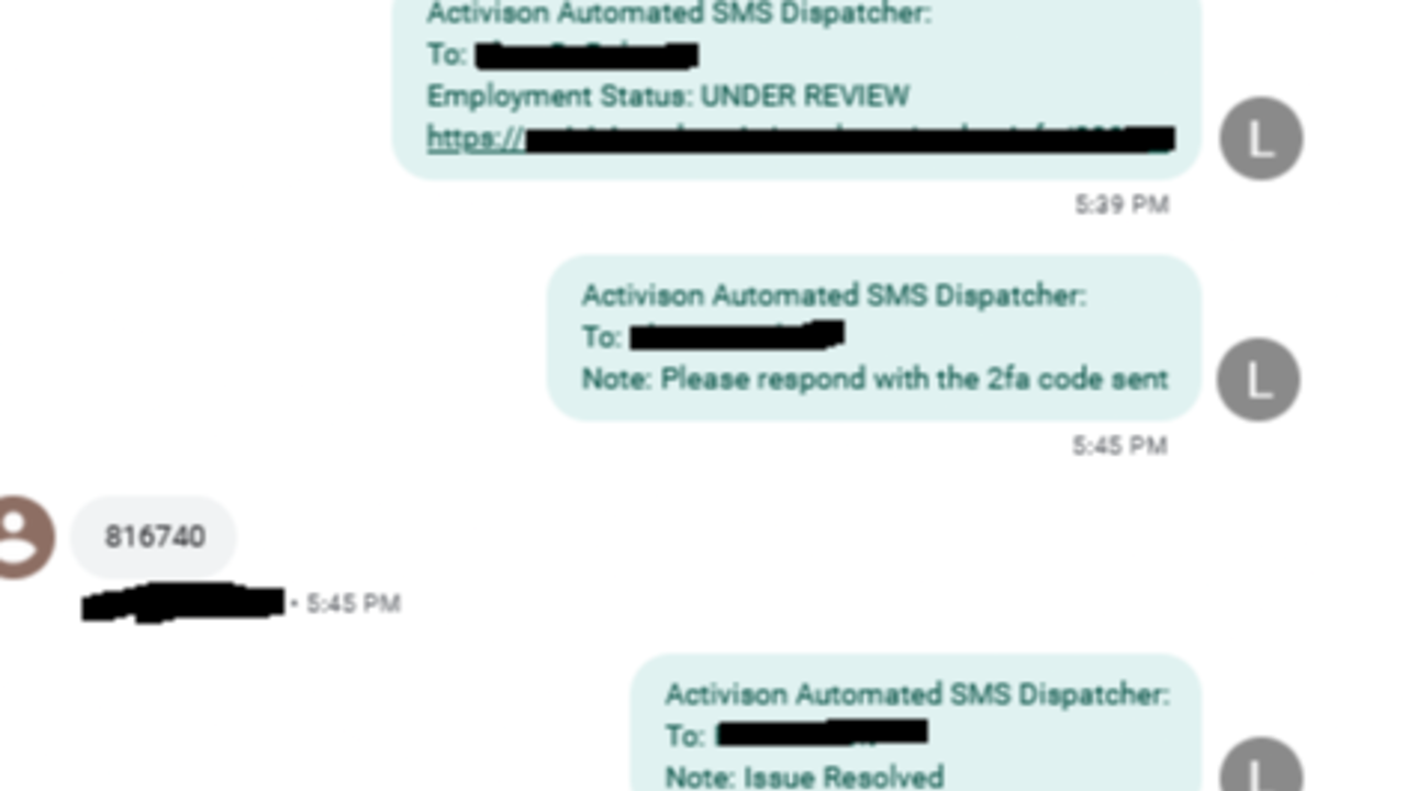 phishing pracownika activision leak warzone mw2