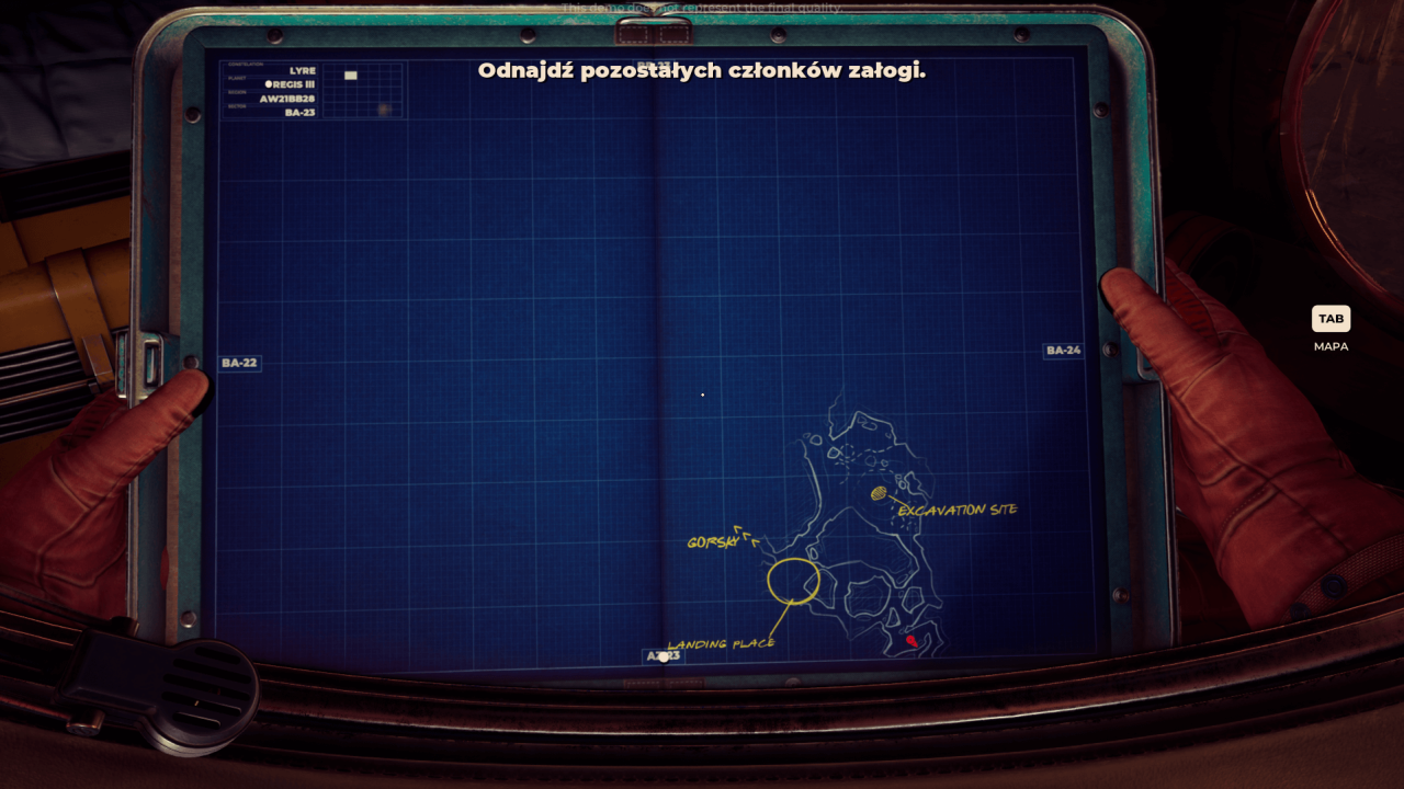 Mapa w grze The Invincible od Starward Industries