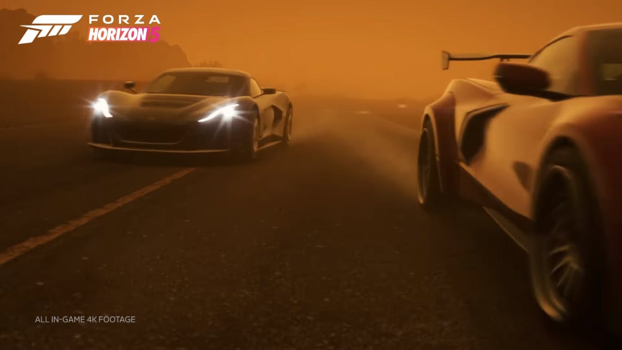 Forza Horizon 5 burza piaskowa od środka nowe warunki pogodowe