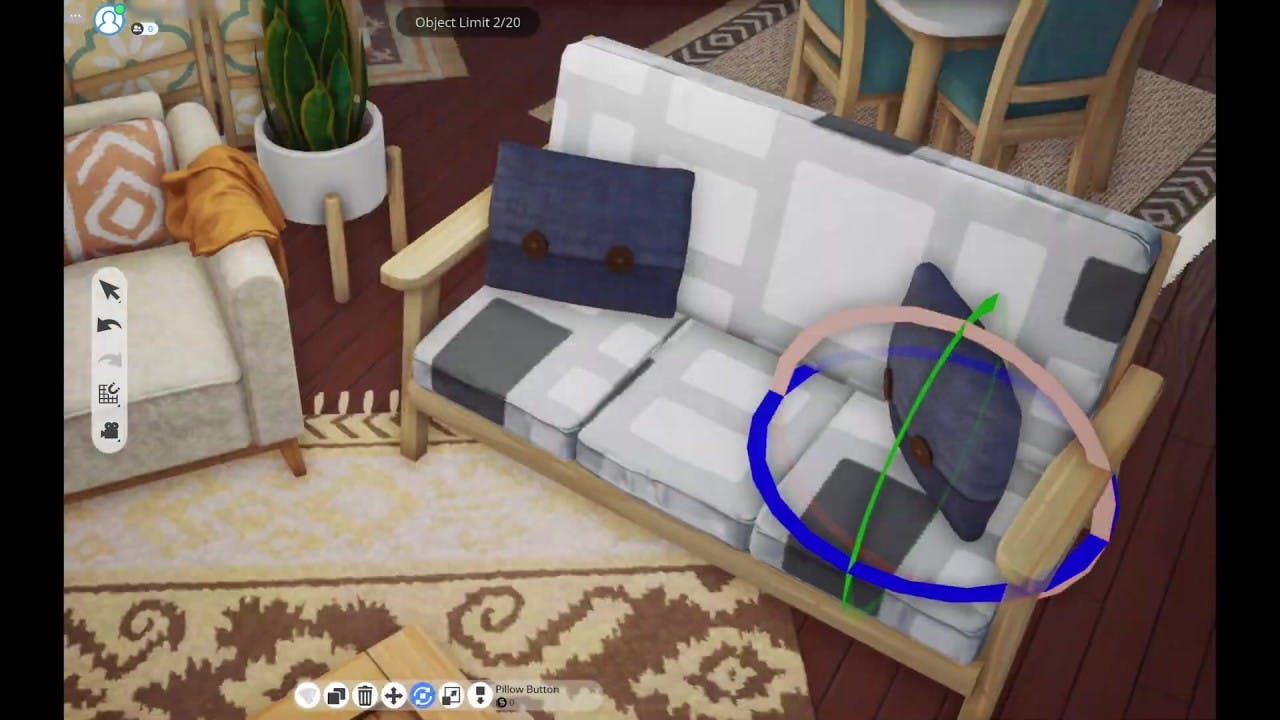 układanie poduszek na kanapie w the sims 5